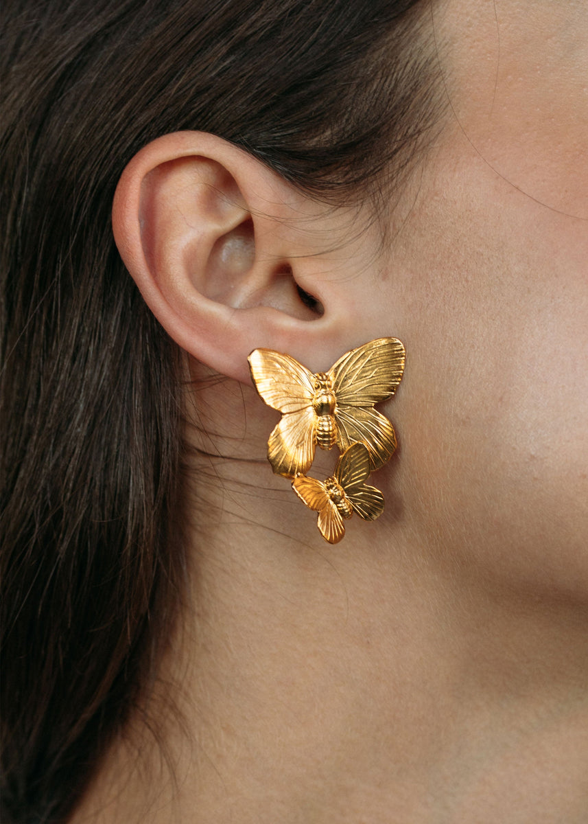 Jennifer Behr Avah Butterfly Earrings - Farfetch