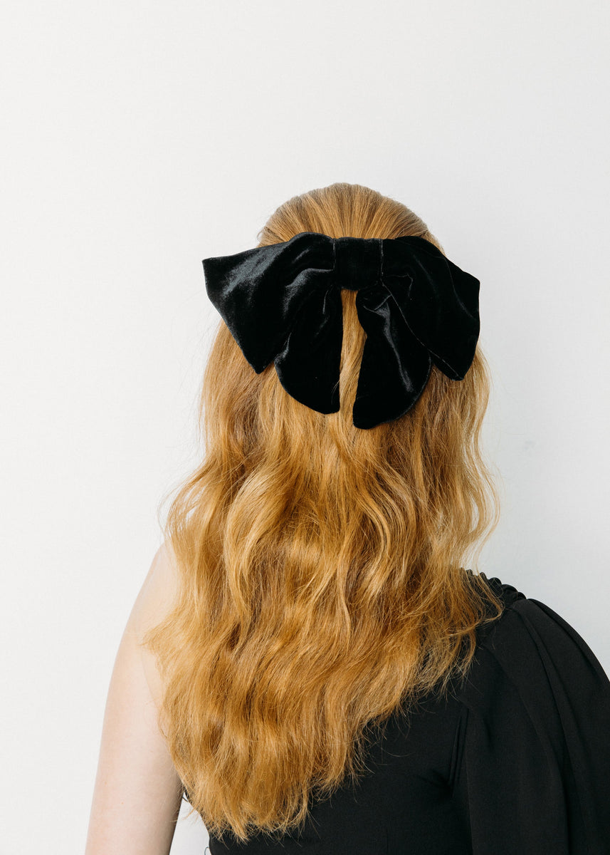 Jennifer BEHR Celine Bow Barrette, Black