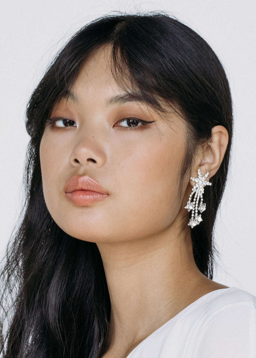 Rhiannon Earrings -- Crystal – Jennifer Behr LLC