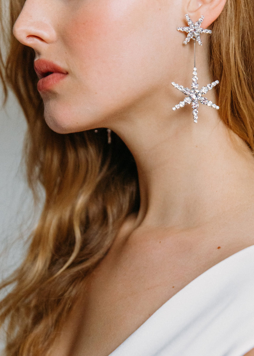 Crystal on sale star earrings