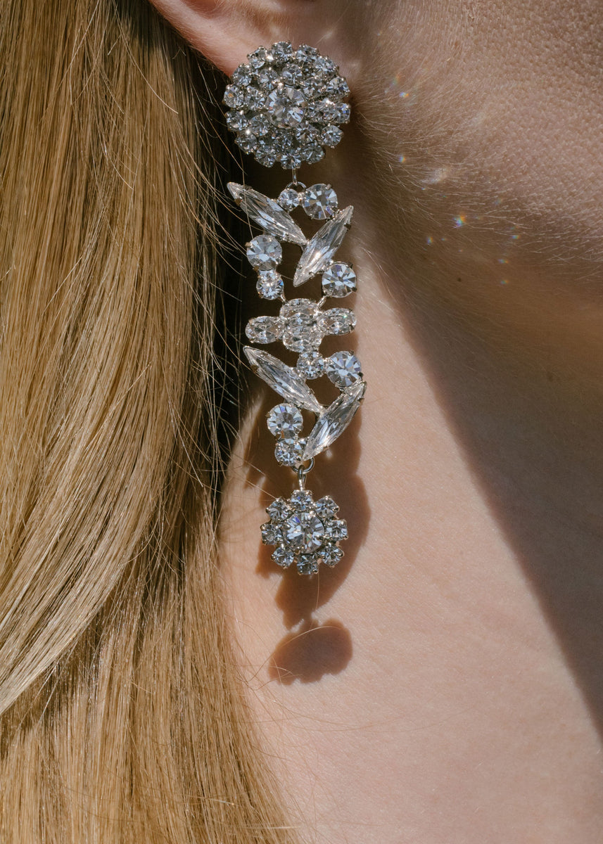 Larissa Earrings -- Crystal