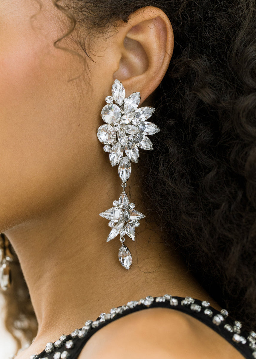 Emberlynn Earrings -- Crystal