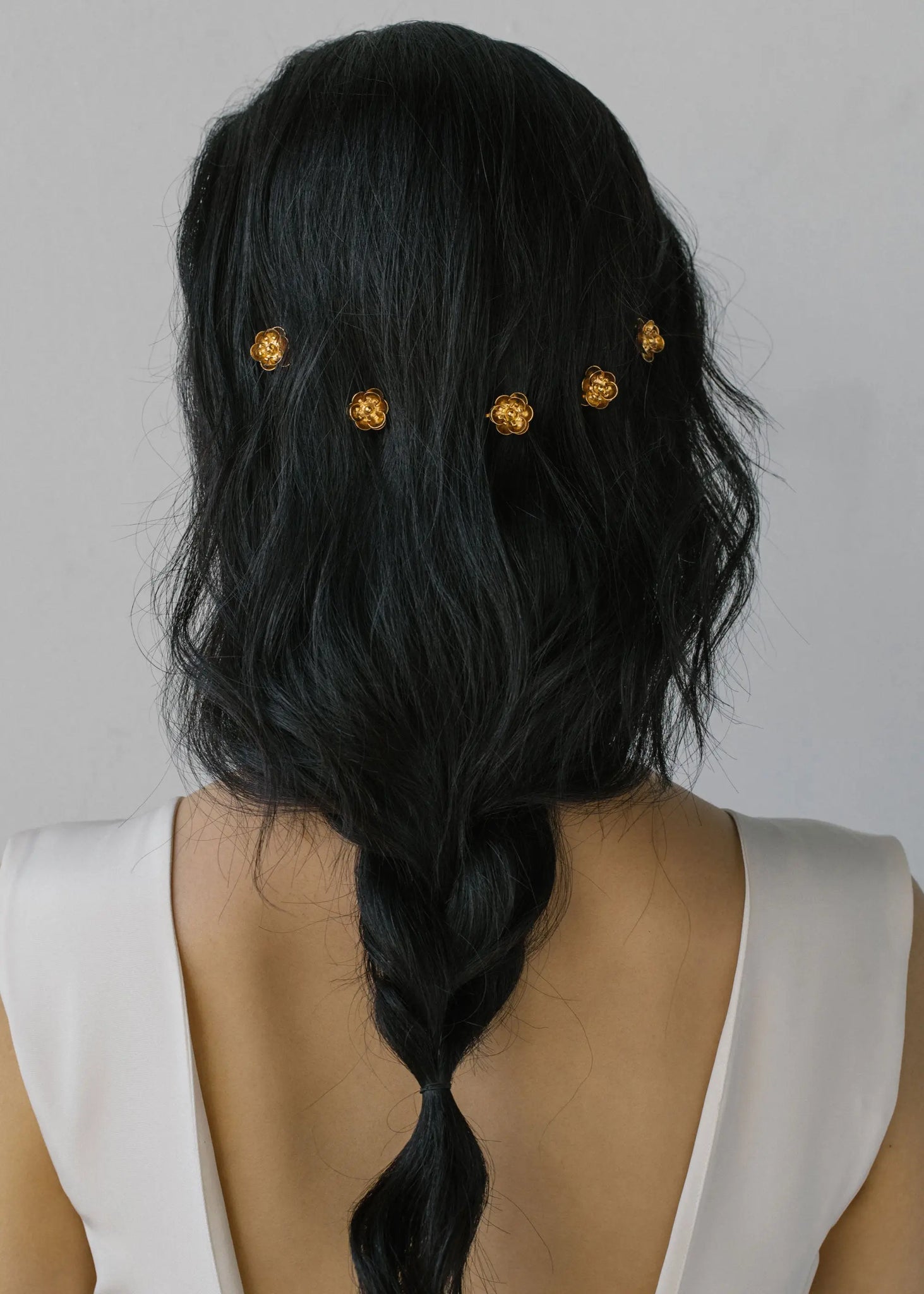 Golden Floral Fishtail Braid