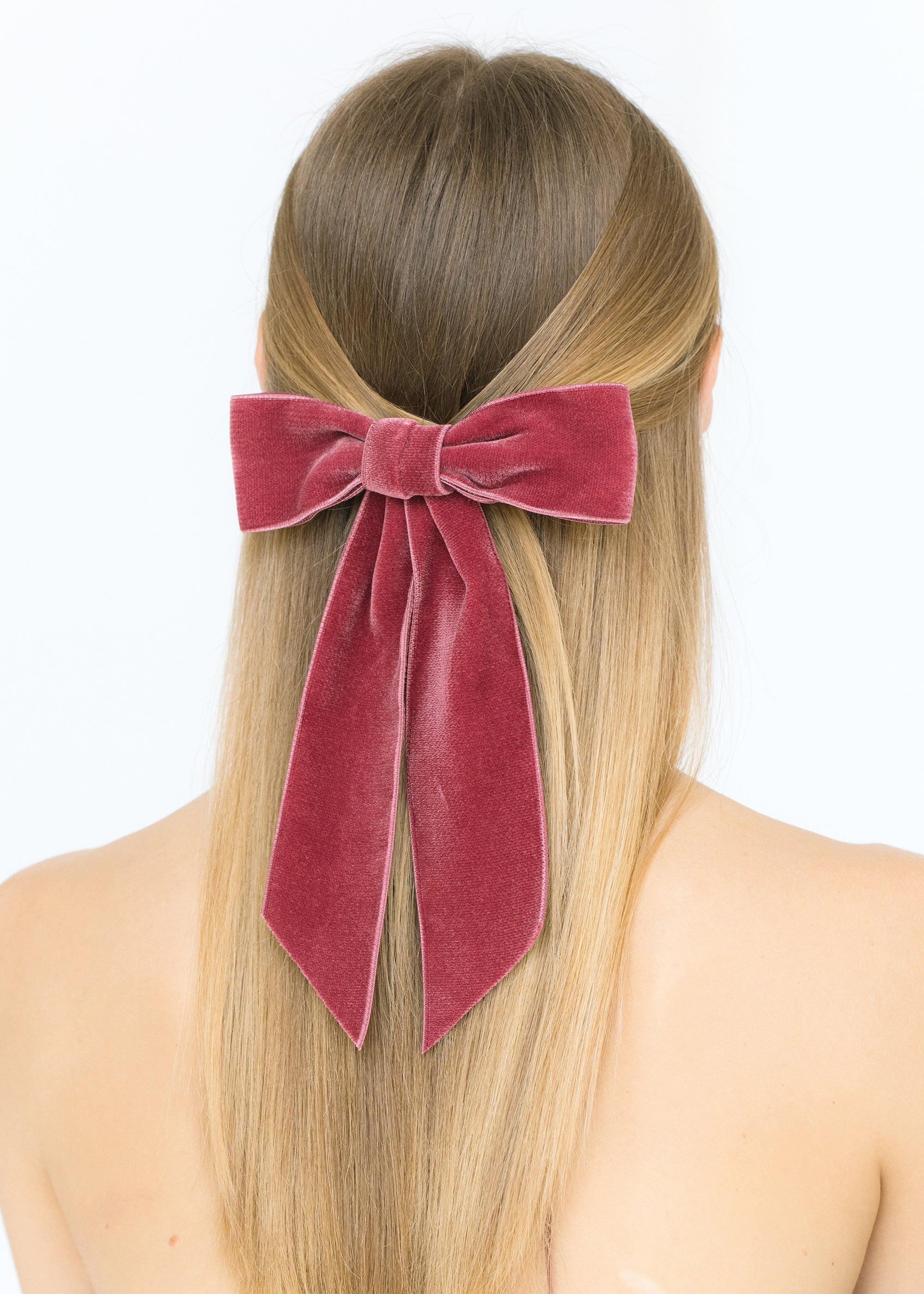 JENNIFER BEHR Wide velvet bow hair clip