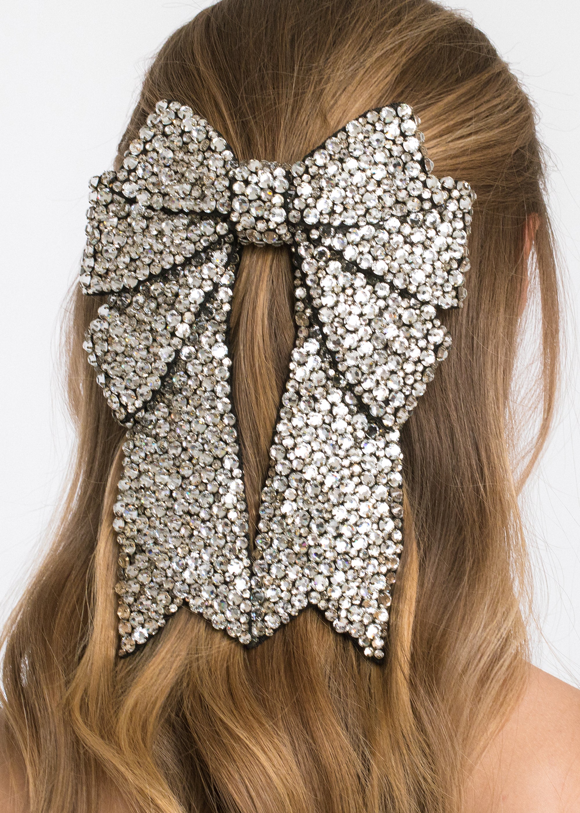 Traditional Korean Style Crystal Ribbon Ponytail Holder