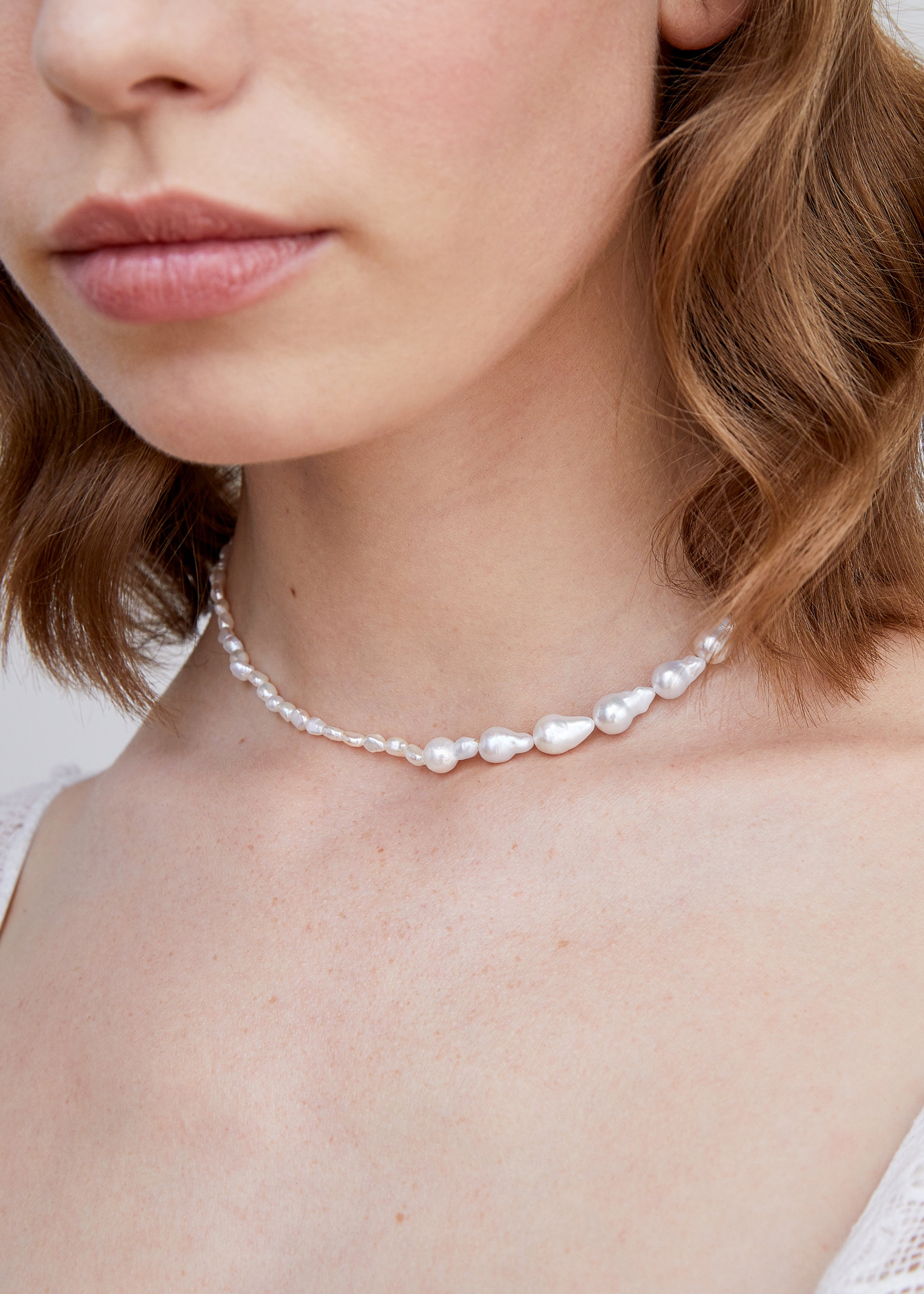Jennifer All Baroque Freshwater Pearl Necklace